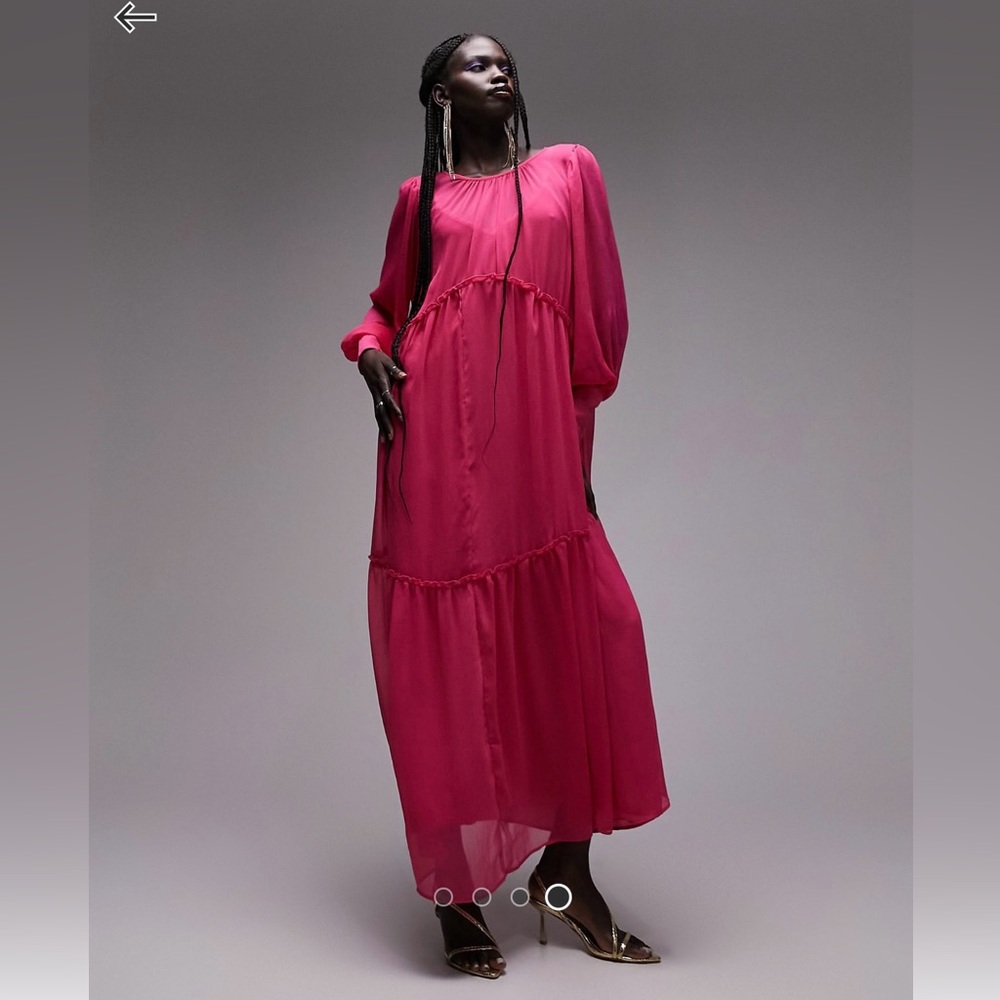 Hold!!! Top shop sz 0-2 bright pink dress fits medium